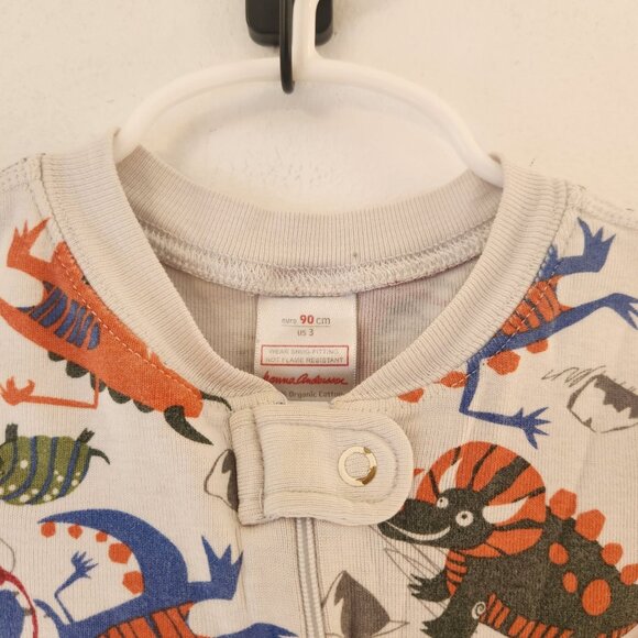 BUNDLE (2) Hanna Andersson Pajamas Full Zip Trains Dragons Toddler Boys 3T - Picture 11 of 13